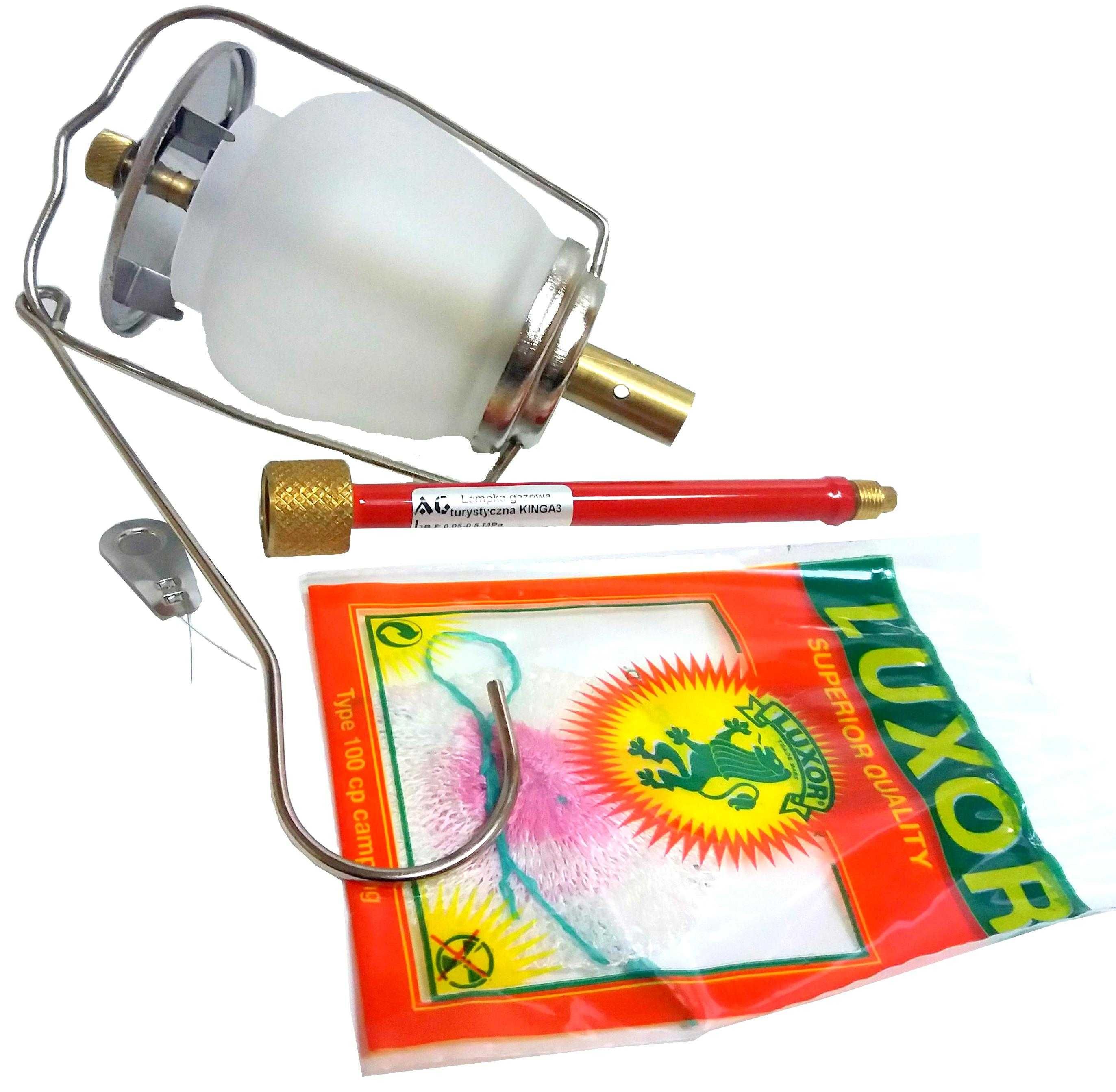 Butla butle gazowa turystyczna 5kg propan butan + lampa lampka kinga
