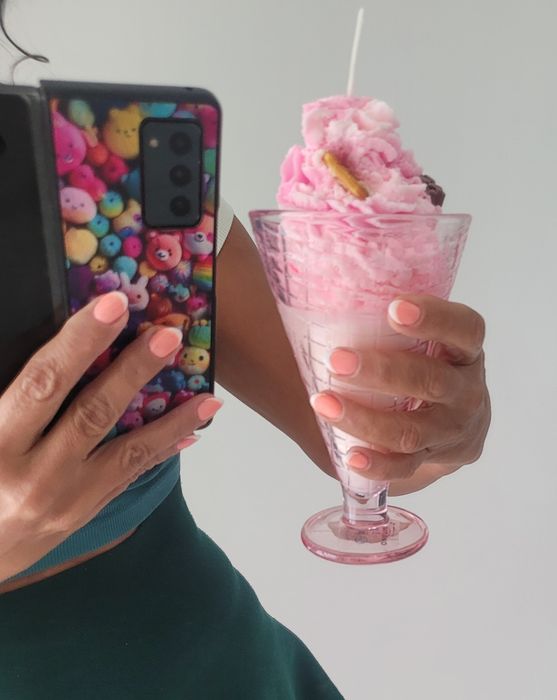 Świeczka sojowa naturalna cukierkowa wafel deser zapachowa duża