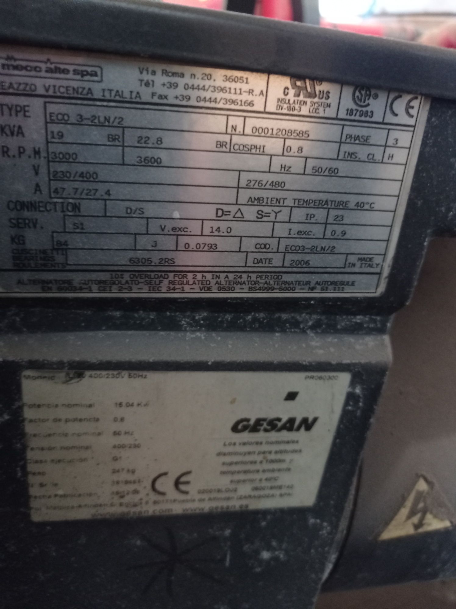 Agregat prądotwórczy 15 kw Lamborghini