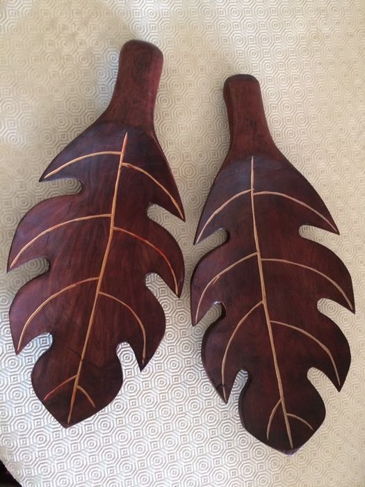 Coleção de peças em madeira