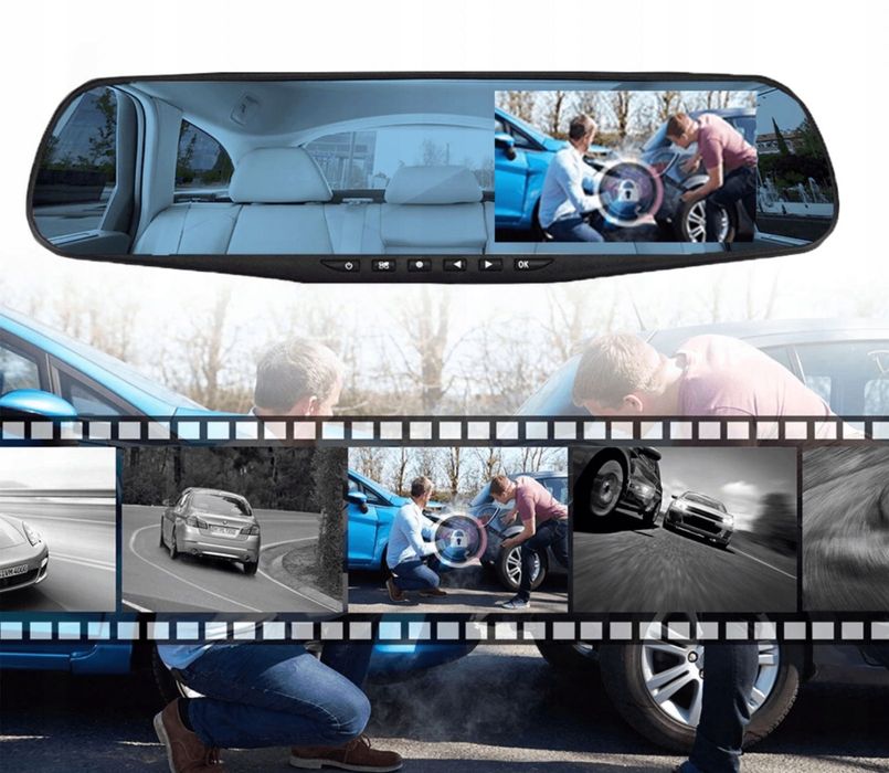 Wideorejestrator 1080P z kamerą cofania W01