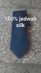 krawat jedwabny 100% jedwab silk granatowy