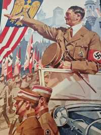 Telegram Adolf Hitler 3 Rzesza 1938 oryg. Propaganda,unikat