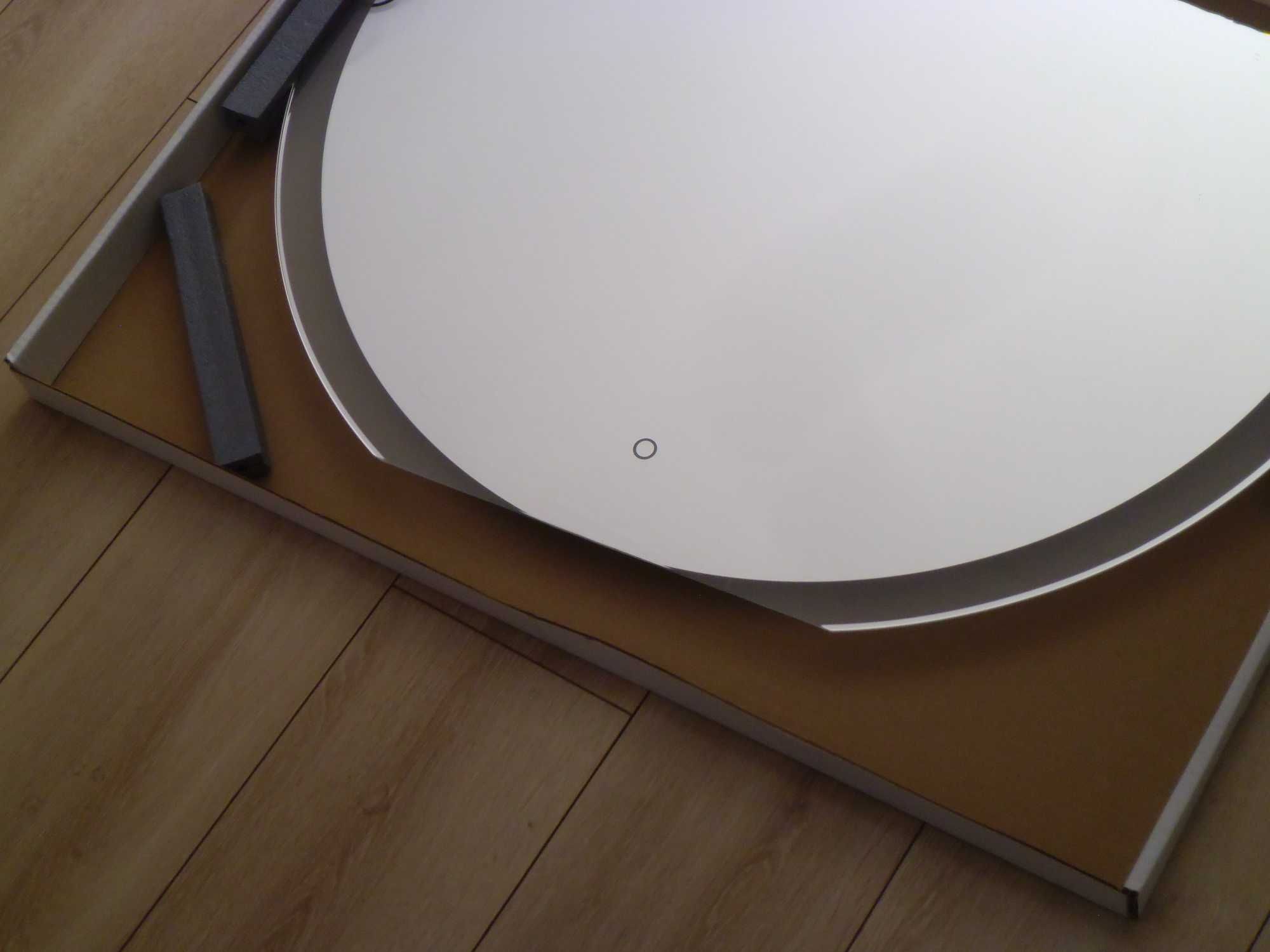 Lustro łazienkowe z LED fi 80cm. Włącznik dotykowy.