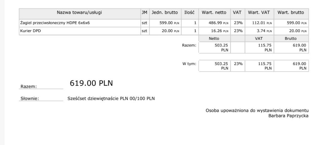 Żagiel przewsłoneczny HPDE trójkątny 6x6x6m piaskowy