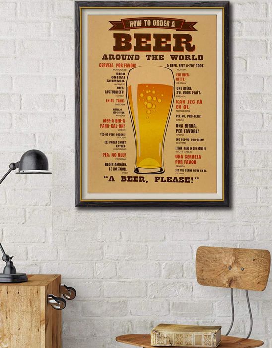 Cartaz vintage NOVO sobre cerveja