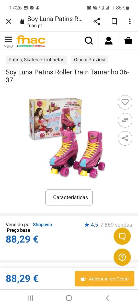 Patins roller train Soy Luna