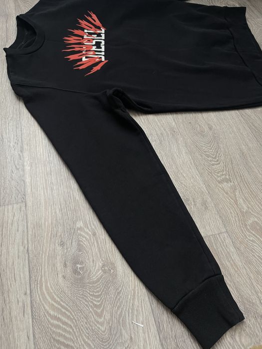 Толстовка, худи Diesel чоловіча, в чорному кольорі