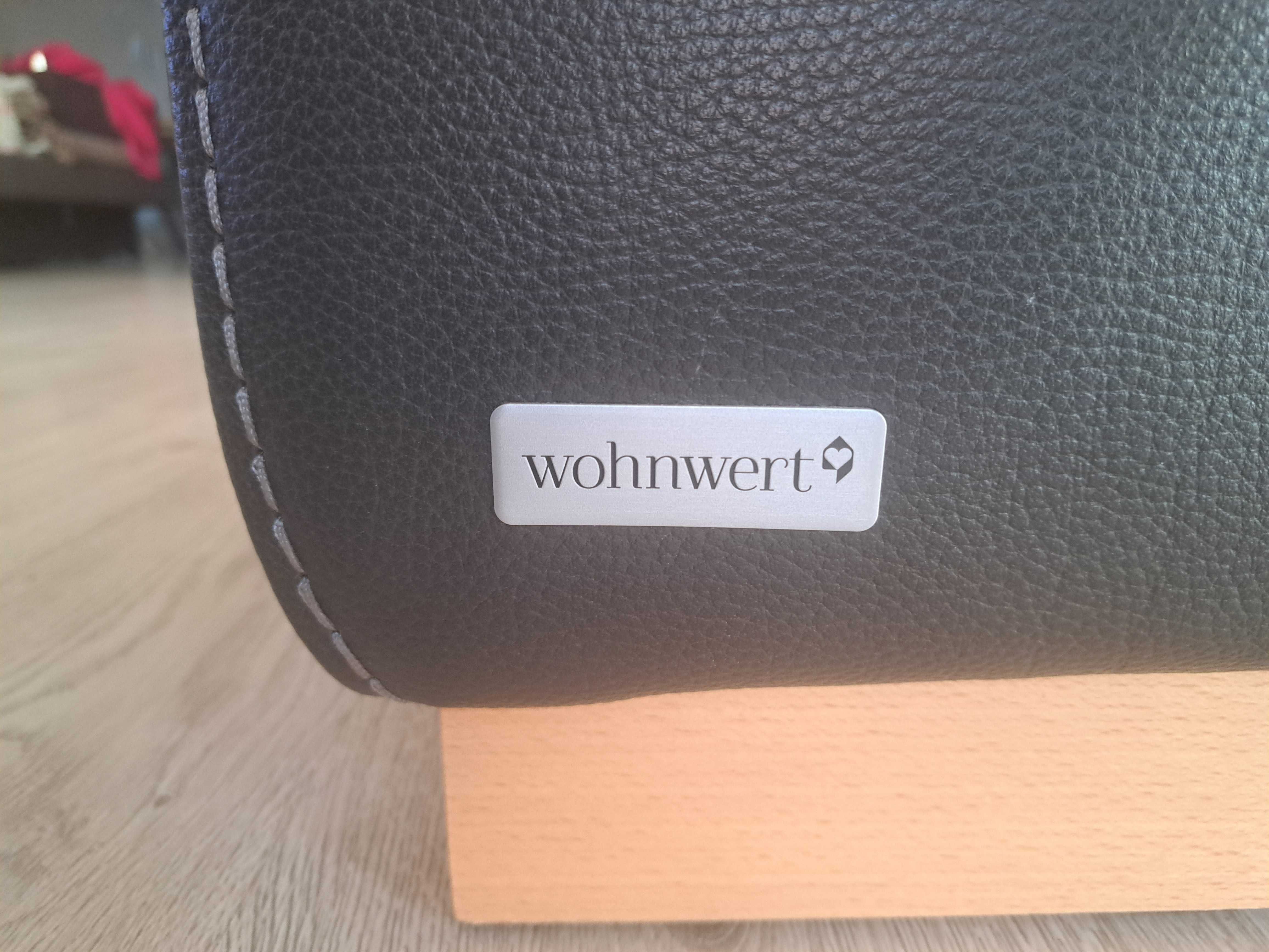 Komplet skórzanych sof z funkcją relaks firmy Wohnwert