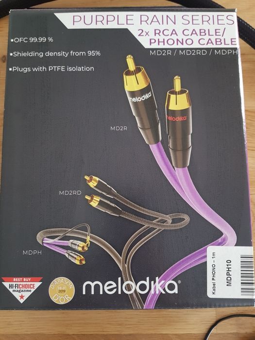 Kabel gramofonowy phono Melodika 1 metr