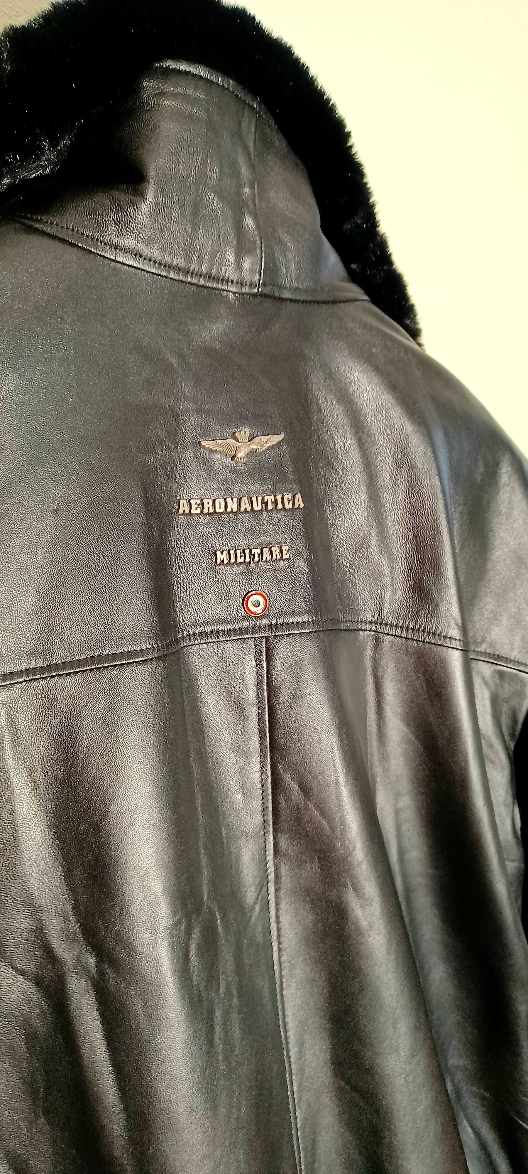 Kurtka skóra męska rozm 4 x XL AERONAUTICA MILITARE Outlet