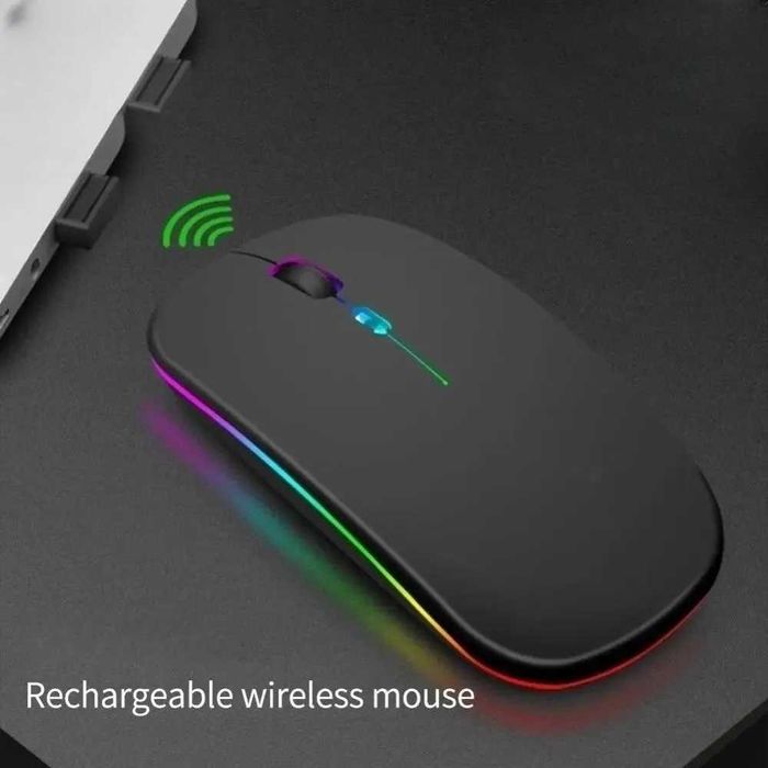 Rato Wireless Slim com Leds RGB (novo)