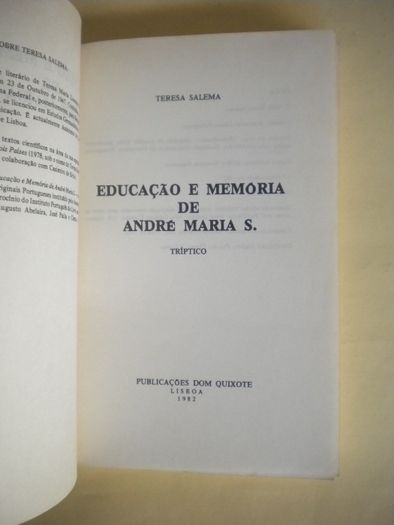 Educação e Memória de André Maria S. de Teresa Salema