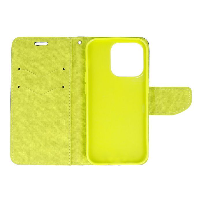 Kabura Fancy Do Iphone 14 Pro Granatowo-Limonkowa