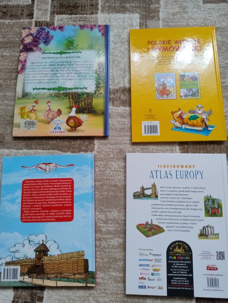 Książki dla dzieci nowe Atlas Europy itp.