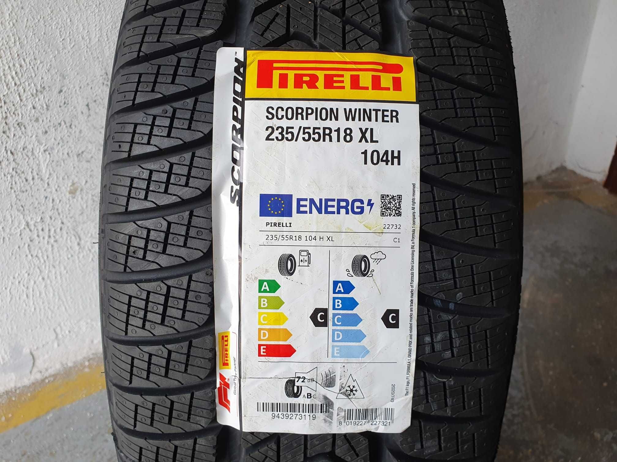 235/55R18 Pirelli 104H Zima Nowe 1szt Para Komplet Montaż Gratis N1817