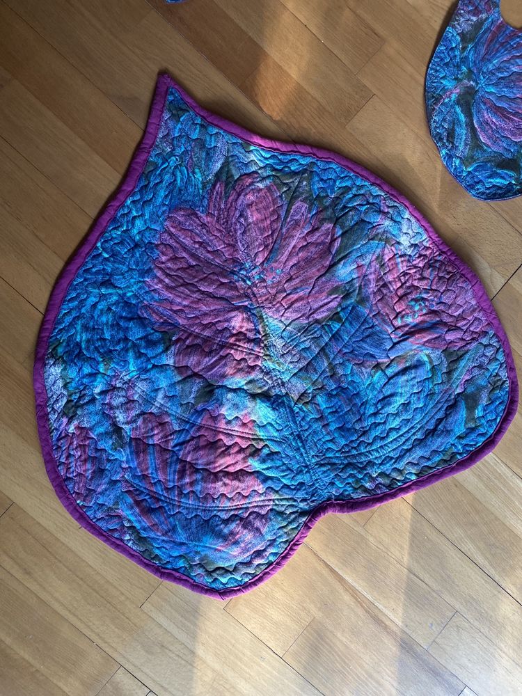 Dywanik łazienkowy monstera patchwork