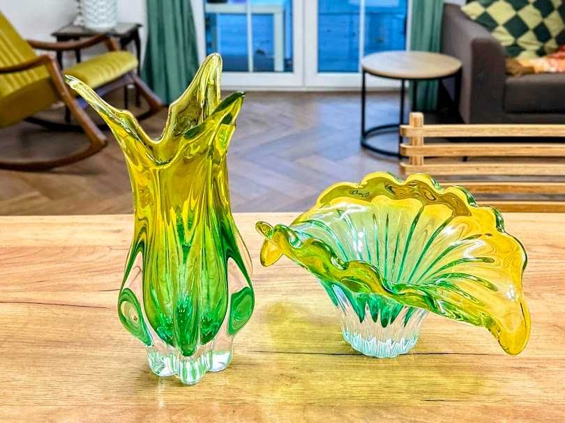 Wazon Hospodka Egermann czesie szkło krystaliczne stan witrynowy