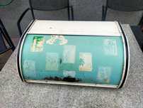 Chlebak metalowy PRL retro