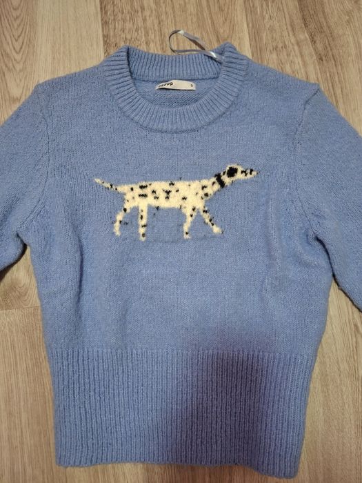 Cropp Sweterek Damski! Błękit! Dalmatyńczyk! Akryl! Cropp! Roz. S!