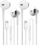 słuchawki przewodowe USB- C 2 sztuki mikrofon biały