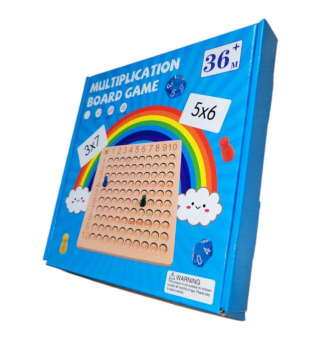 Drewniana gra edukacyjna do nauki mnożenia #457