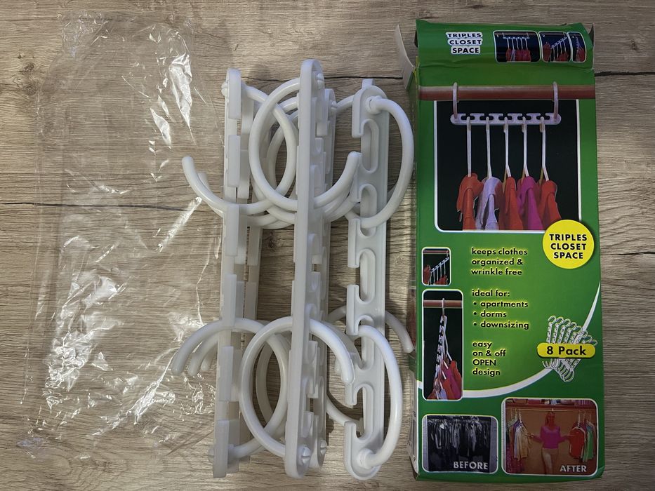 Вішалка для одягу “Triples Closet Space” білий (8 шт)