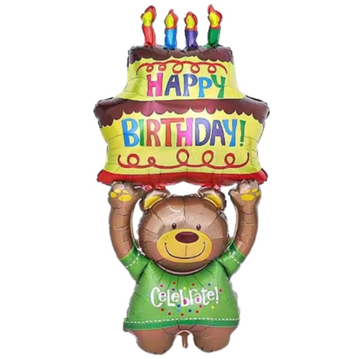 Balony na urodziny foliowe Zestaw Miś 5 szt