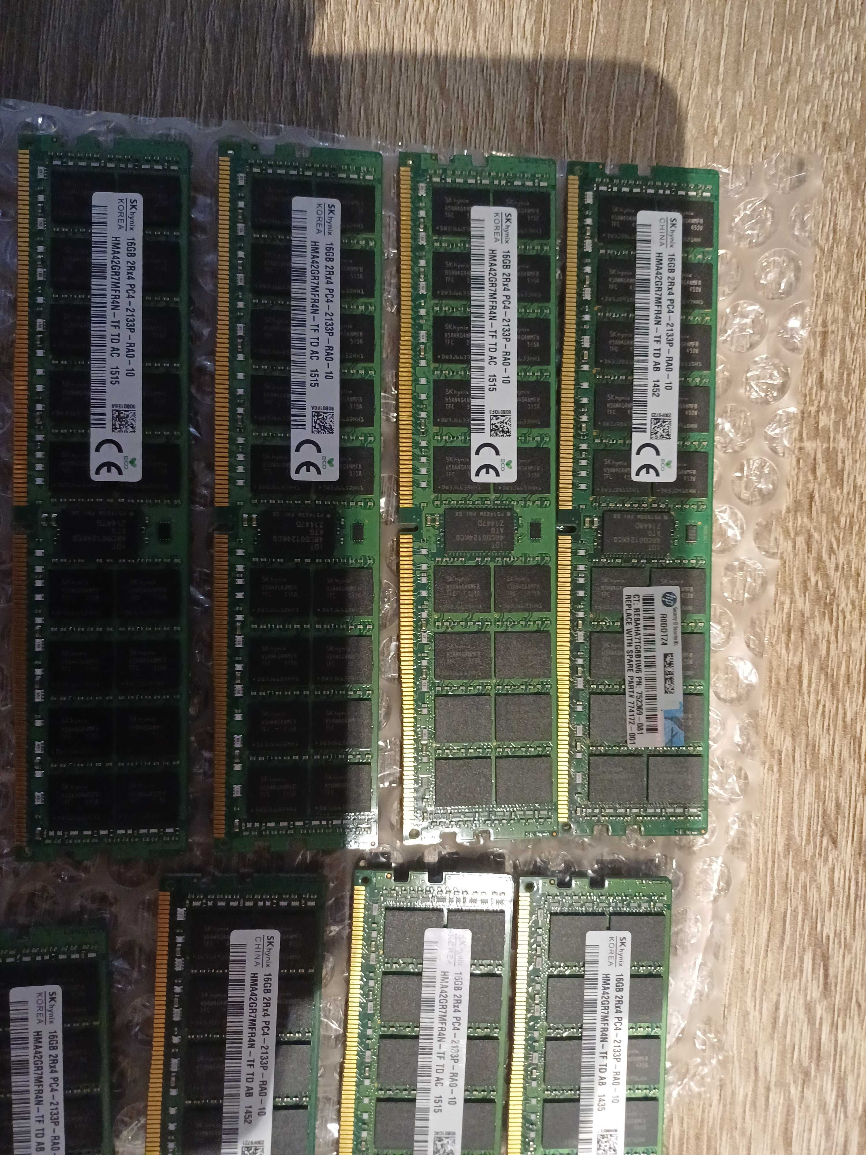 SK Hynix 1x16GB DDR4-2133 RDIMM PC4 8 SZTUK w sumie 128 GB !