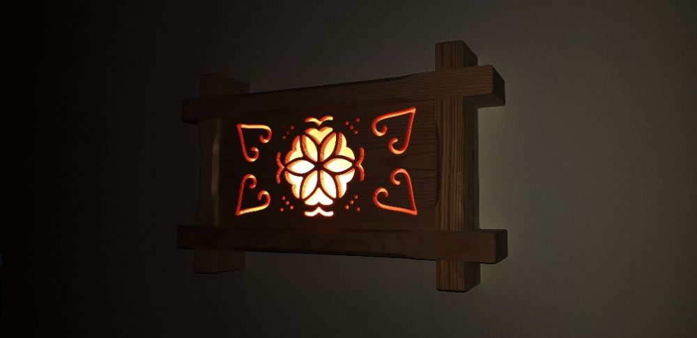 Lampa góralska, kinkiet - Styl Zakopiański