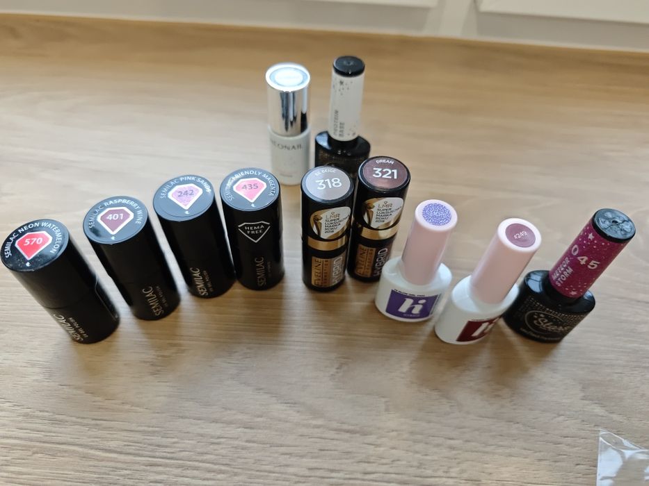 Lakiery hybrydowe Semilac,Neonail,Stars,Hi hybrid,Eveline plus tusze