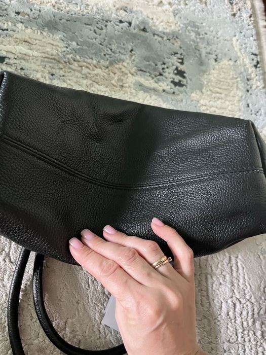 Сумка шкіряна італія шопер чорна