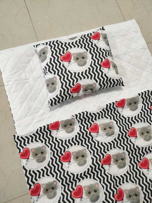 Nowa Pościel 80x220 przedszkole leżakowanie KOT worki