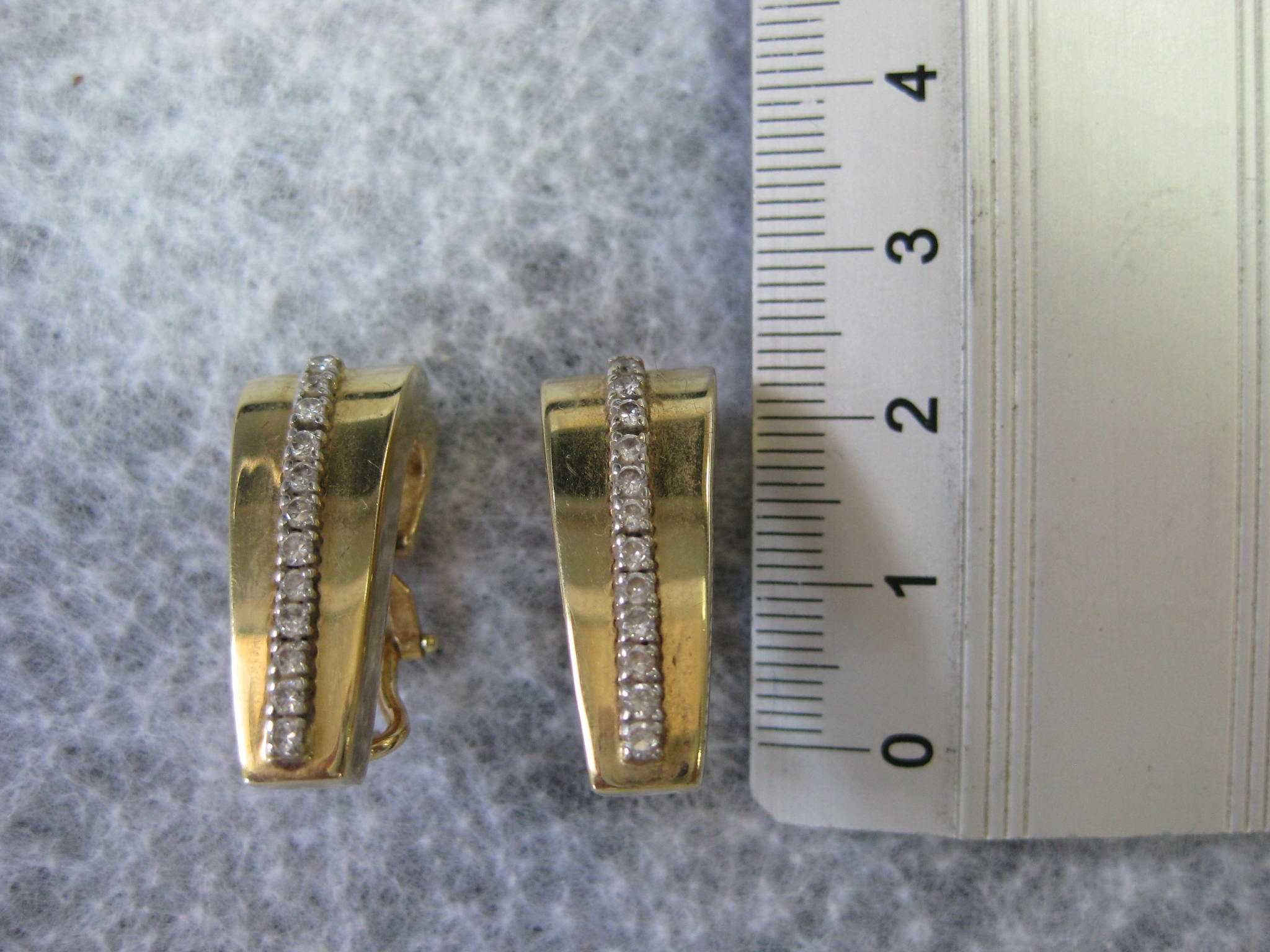 Okazałe kolczyki złote próba 585 10,10gram