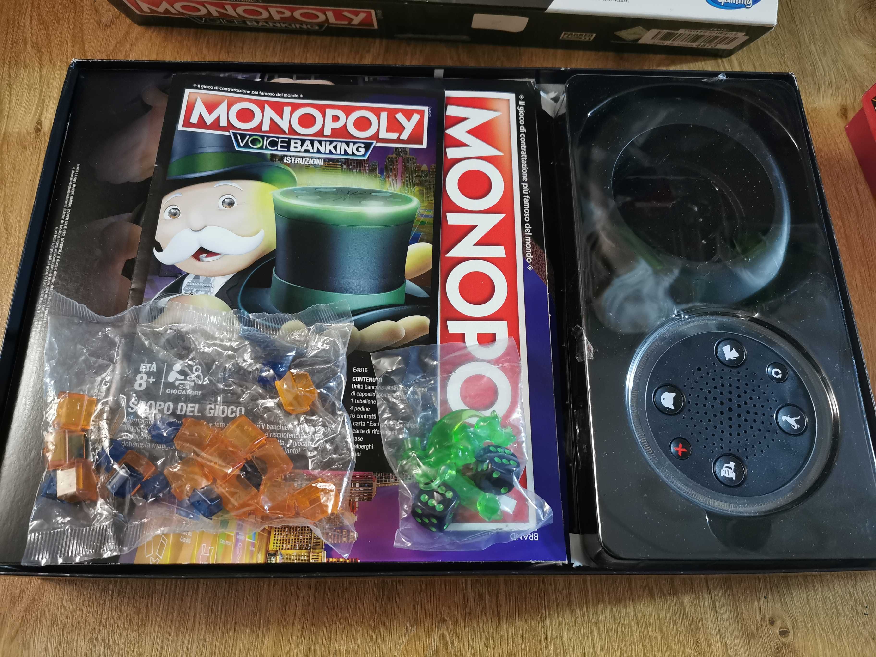 HASBRO MONOPOLY gra planszowa Voice Banking