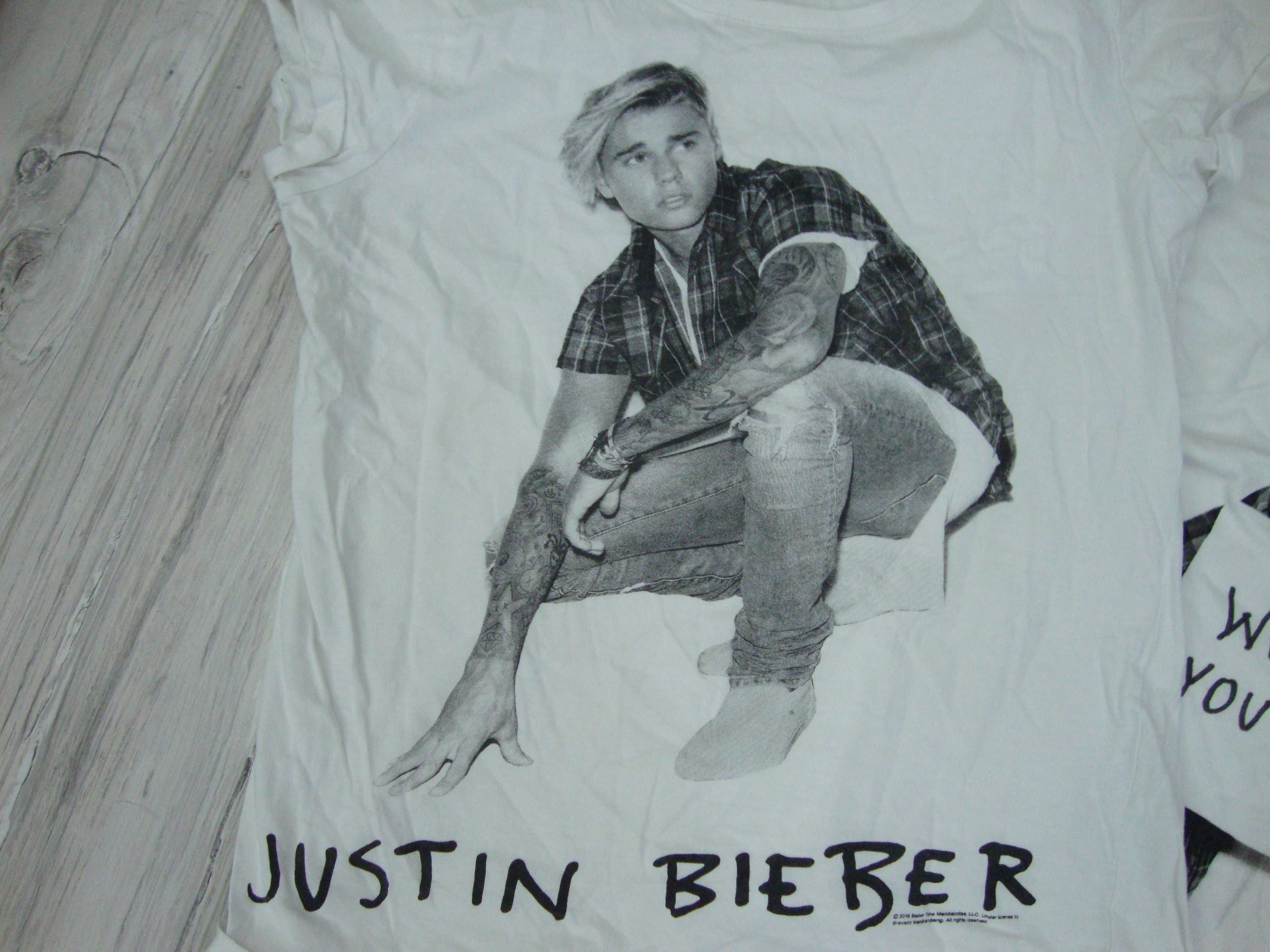 Zestaw 2 x t-shirt koszulka bluzka z krótki rękaw JUSTIN BIEBER