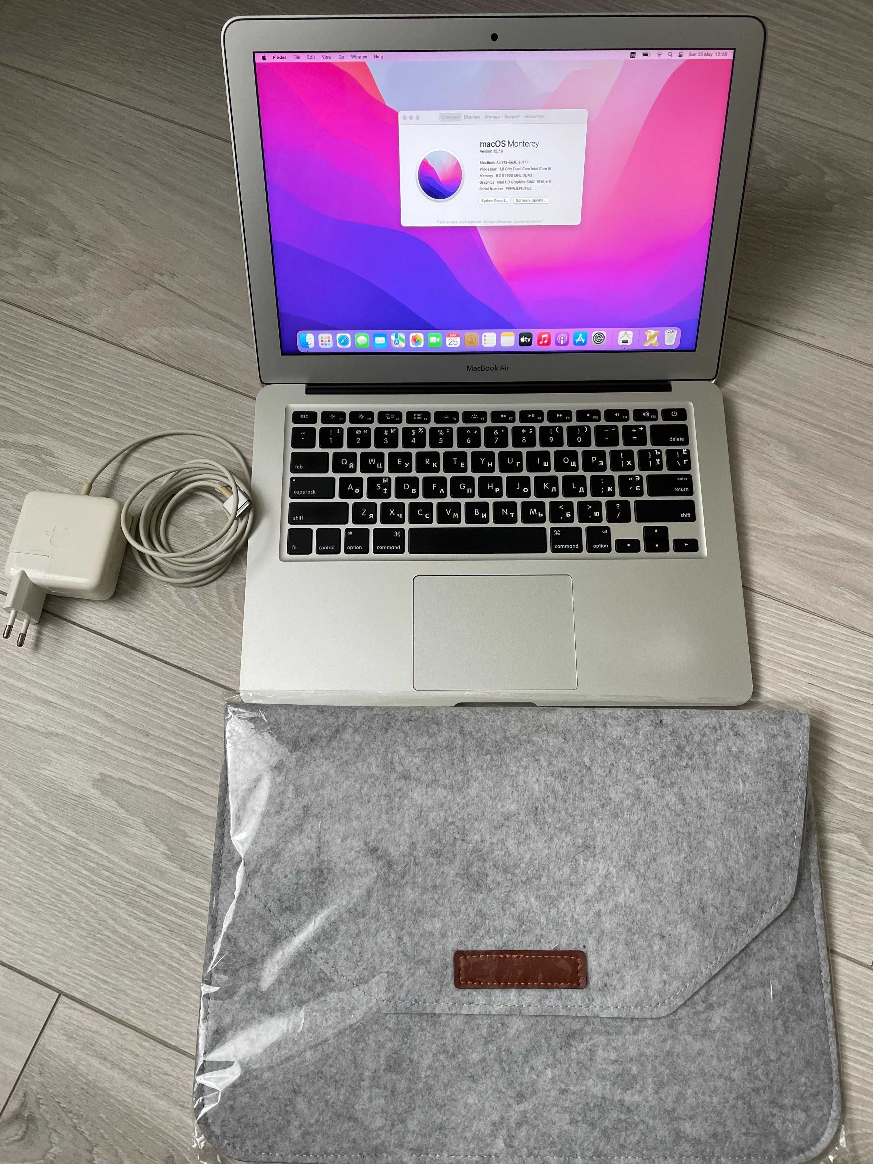 Apple MacBook Air A1466 / i5-5350u 1.8 GHz / 8GB / 128Gb SSD