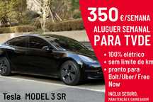 Tesla Model 3 SR – Aluguer Semanal TVDE