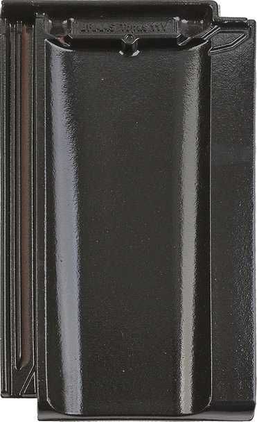 Dachówka podstawowa ceramika płaska Braas Topas 11V czarna błyszcząca