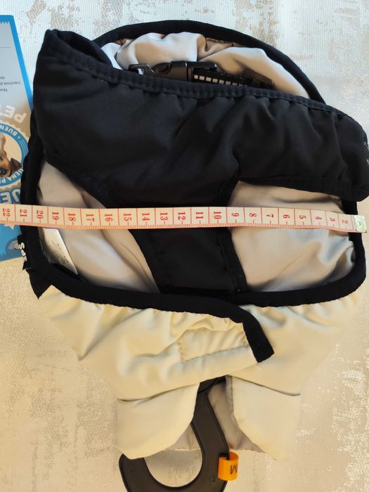 Casaco Impermeável preto e Cinza para Cão- Tamanho M