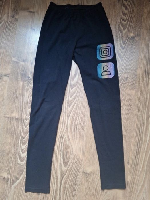 Czarne legginsy w dobrym stanie