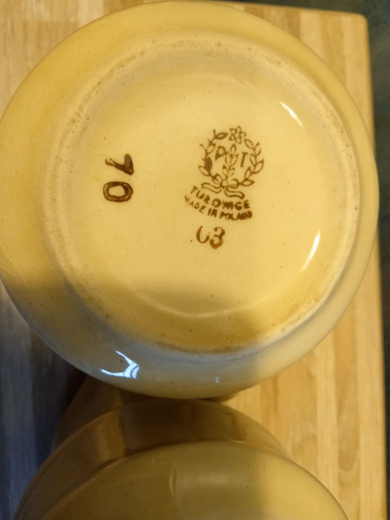 Dzbanuszki mleczniki Społem vintage PRL
