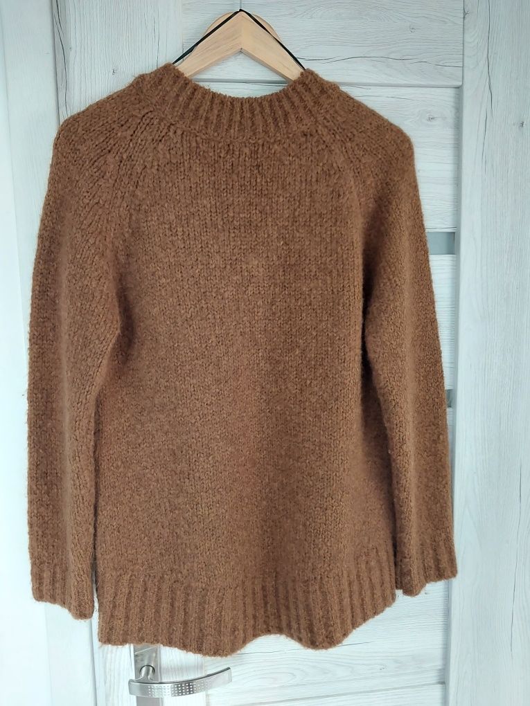 Sweter oversize S M Massimo Dutti alpaka wełna