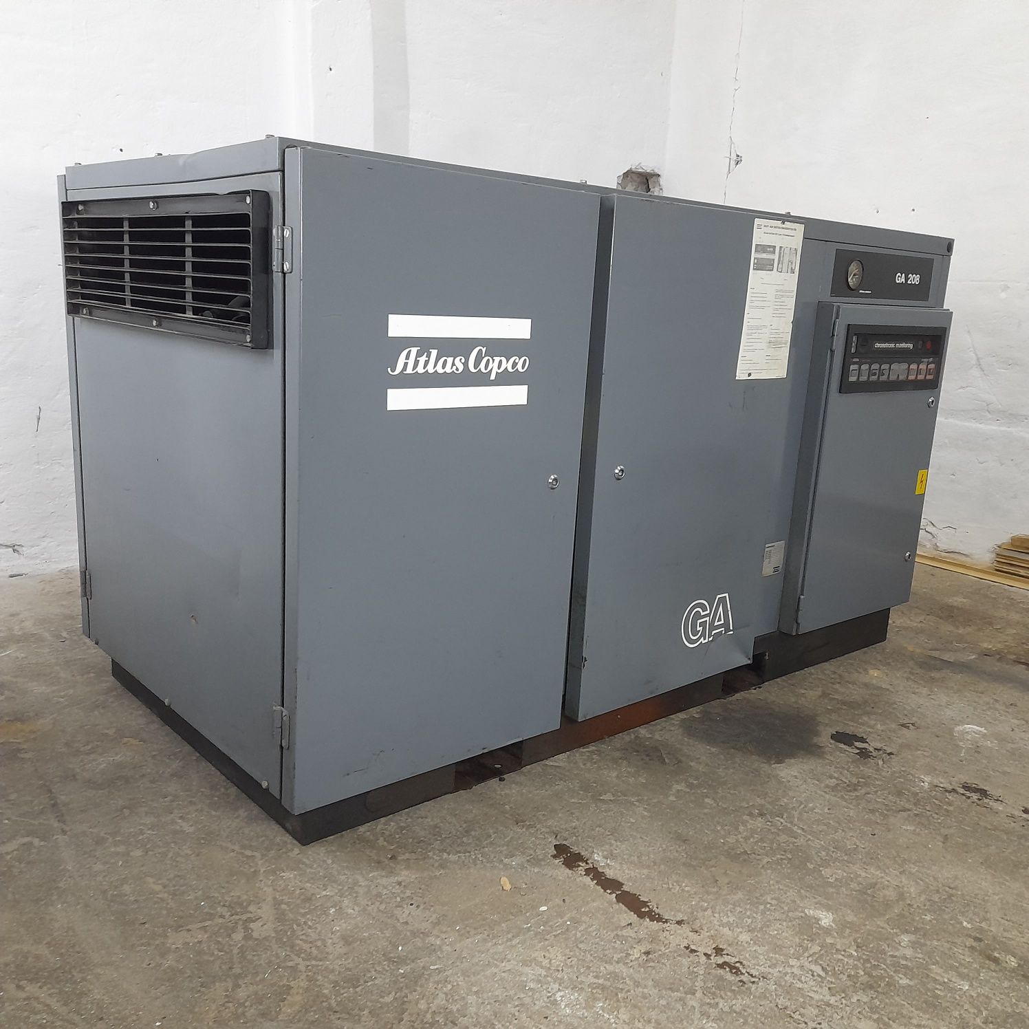 Sprężarka śrubowa Atlas Copco GA 208 18.5kw 8Bar  kompresor