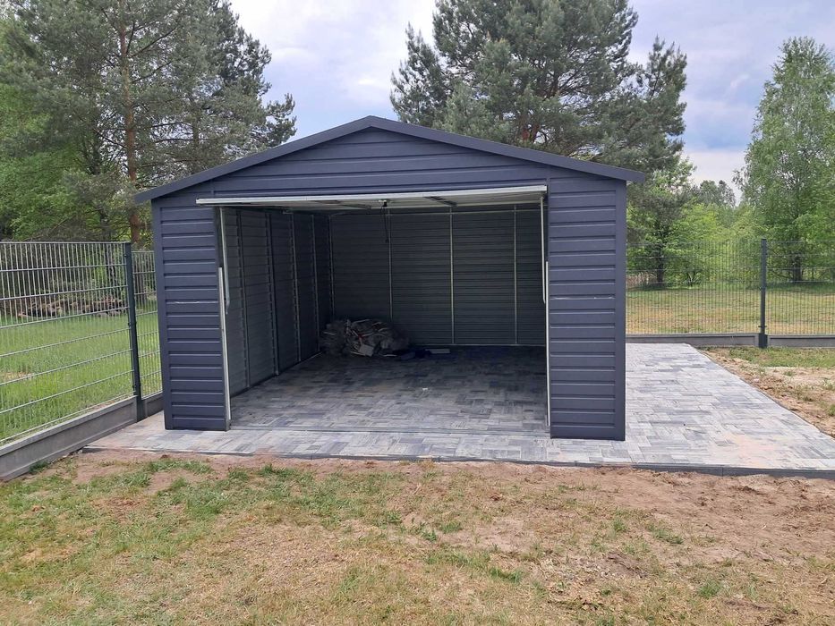 Garaż blaszany 4x6 WZMOCNIONY PROFILAMI. Producent. CAŁA Polska