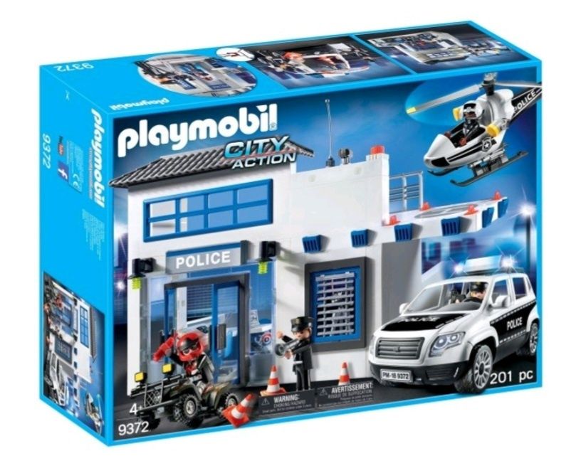 Komenda policji playmobil 9372 zestaw powiększony o auto i figurki