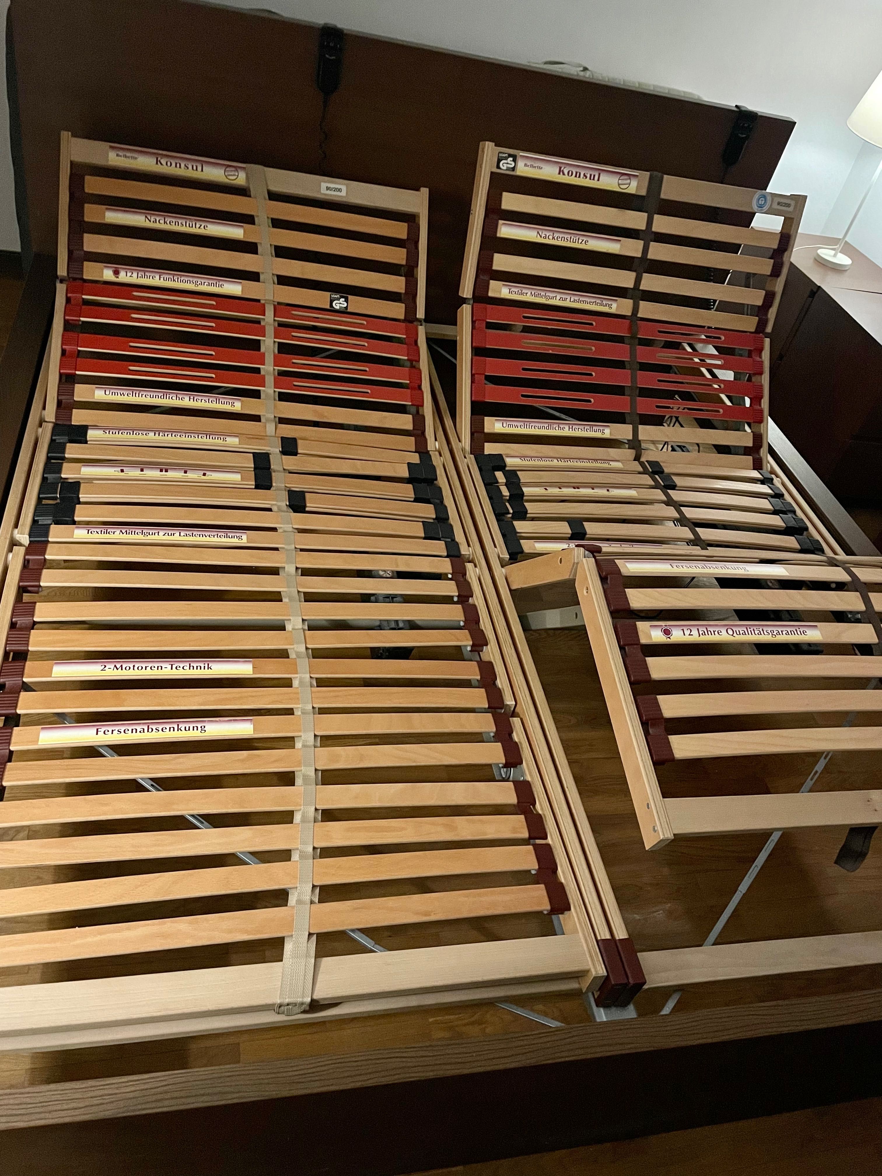 2 stelaże Konsul drewniane, reg. elektrycznie - rama łóżka Ikea GRATIS