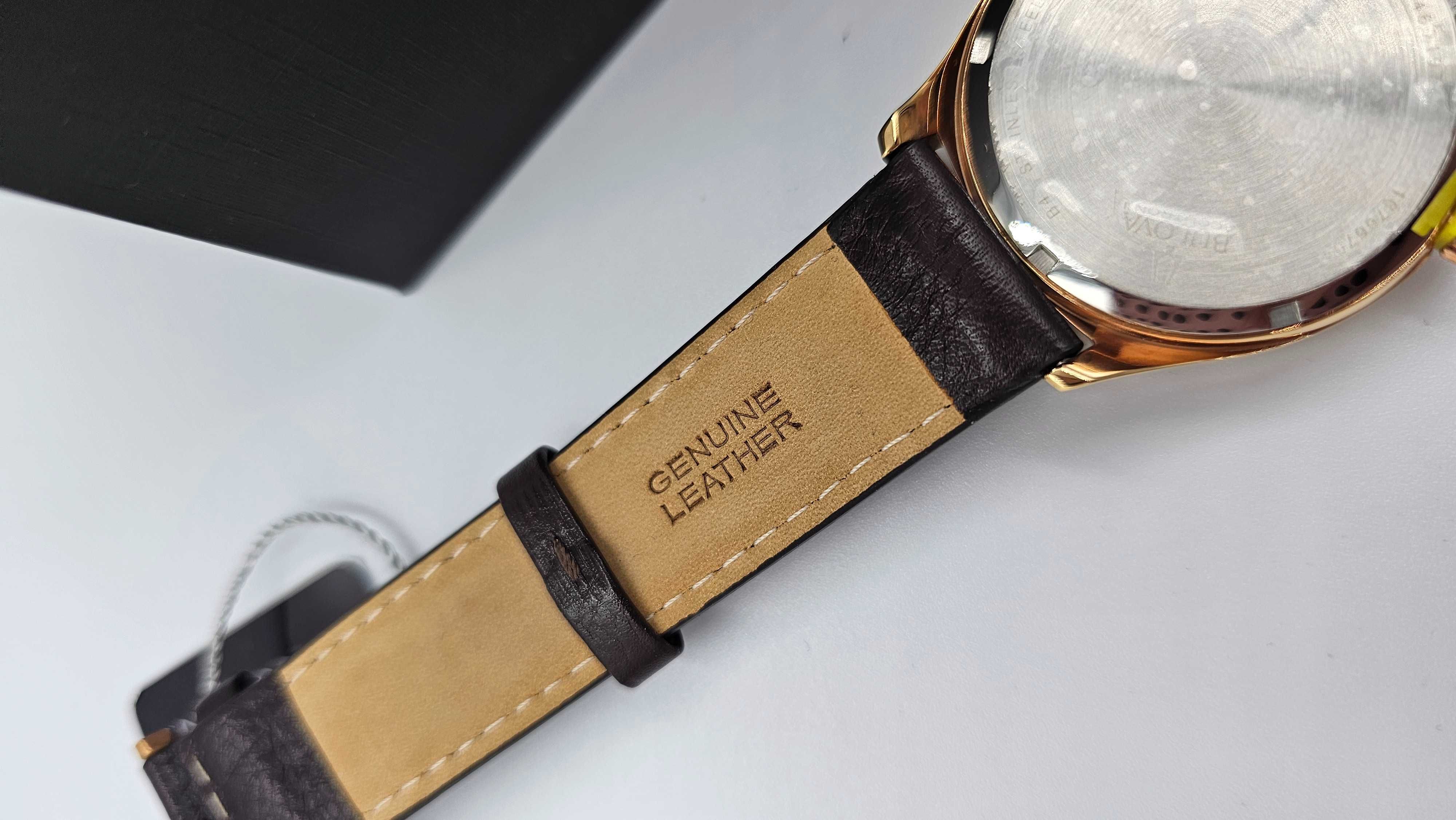 Zegarek męski Bulova Accutron II różowe złoto Piękny Elegancki