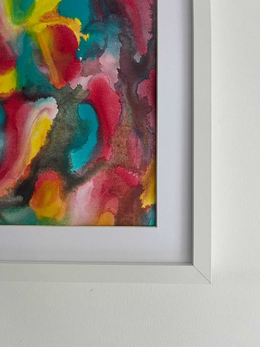 Pintura abstrata em acrílico