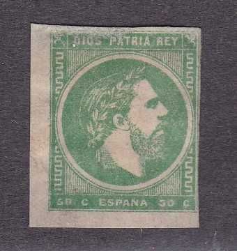 4 Selos ESPANA 1873, 1874 e 1875 Don CARLOS VII Governo CARLISTA